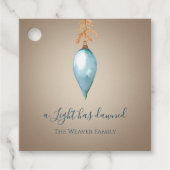 Er is een licht aangebroken | Waterverf Custom Chr Bedankjes Labels (Voorkant)