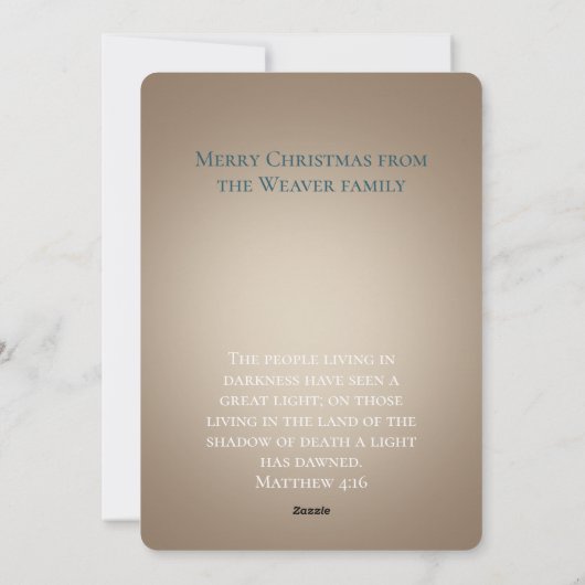 Er is een licht aangebroken | Waterverf Custom Chr Feestdagenkaart (Achterkant)