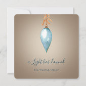 Er is een licht aangebroken | Waterverf Custom Chr Feestdagenkaart (Voorkant)