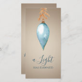 Er is een licht aangebroken | Waterverf Custom Chr Feestdagenkaart (Voorkant / Achterkant)