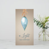 Er is een licht aangebroken | Waterverf Custom Chr Feestdagenkaart (Staand voorkant)