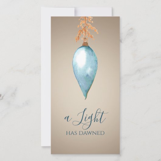 Er is een licht aangebroken | Waterverf Custom Chr Feestdagenkaart (Voorkant)