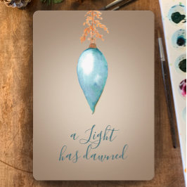 Er is een licht aangebroken | Waterverf Custom Chr Feestdagenkaart