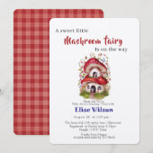 Er is een lieve kleine paddenstoelenfee onderweg kaart (Voorkant / Achterkant)