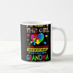Er is een meisje dat ze me kleinma Autism Awar noe Koffiemok