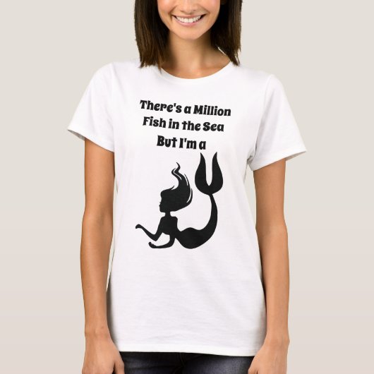 Er is een Million Fish Quote w / tekst T-shirt (Voorkant)
