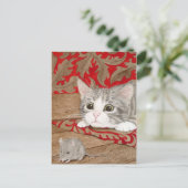 Er is een muis in huis! briefkaart (Staand voorkant)