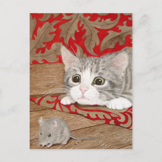 Er is een muis in huis! briefkaart