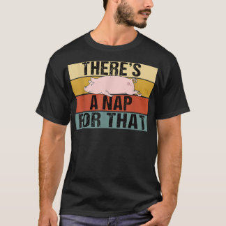 Er is een nap voor die grappige Retro Pig Lazy T-shirt