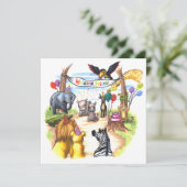 Er is een New Rhino in de uitnodiging van de stad (Staand voorkant)