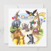 Er is een New Rhino in de uitnodiging van de stad (Voorkant)