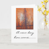 Er is een nieuwe dag aangebroken: Wenskaart Kaart (Gele Bloem)