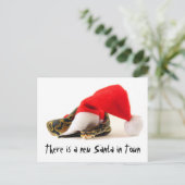 Er is een nieuwe kerstman in de stad feestdagenkaart (Staand voorkant)