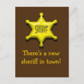 Er is een nieuwe sheriff in de stad. briefkaart (Voorkant)