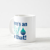 Er is een olie voor dat blauwe blauwgroen koffiemok (Voorkant links)