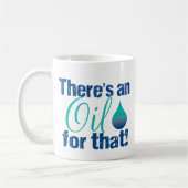 Er is een olie voor dat blauwe blauwgroen koffiemok (Links)