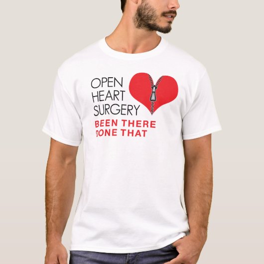 Er is een open hartchirurgie uitgevoerd die t-shirt (Voorkant)