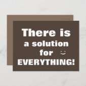 Er is een oplossing voor alles wat positief is briefkaart (Voorkant / Achterkant)