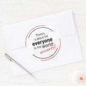 Er is een plek voor iedereen in het universum ronde sticker (Envelop)