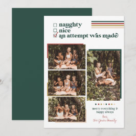 Er Is Een Poging Gewaagd | Moderne Kerst Fotokaart Kaart