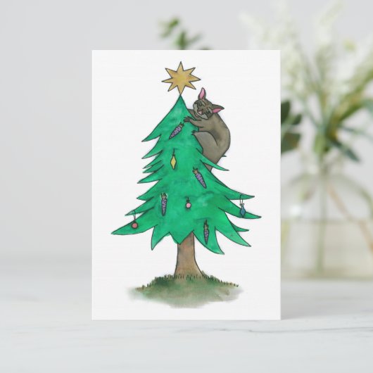 Er is een Possum in de kerstboom (Staand voorkant)