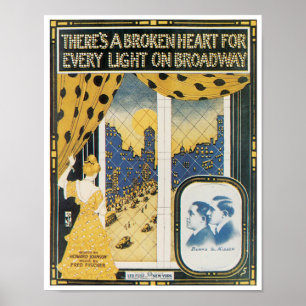 Er is een poster van het Gebroken Hart