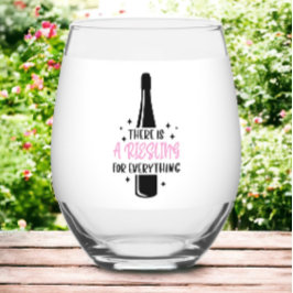 Er is een Riesling voor alles / Grappig Wijnglas Zonder Voet
