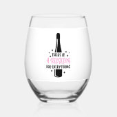 Er is een Riesling voor alles wat grappig is Wijnglas Zonder Voet (Achterkant)