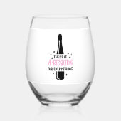 Er is een Riesling voor elke grap  Wijnglas Zonder Voet (Voorkant)