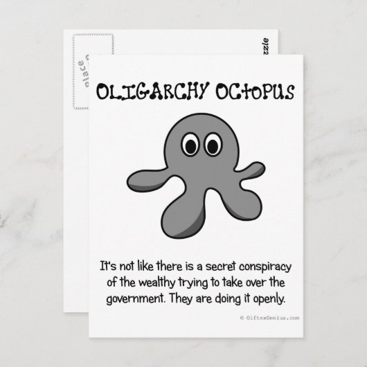 Er is een samenzwering om de regering over te neme briefkaart (Voorkant / Achterkant)