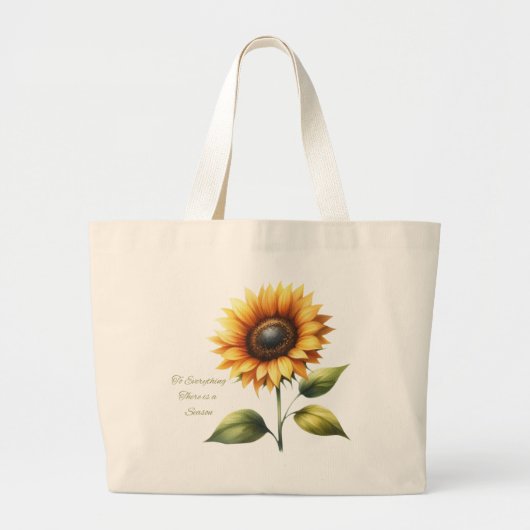 Er is een seizoen grote zonnebloem Canvas tas (Voorkant)