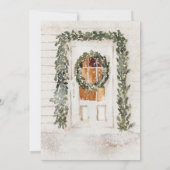 Er is een sneeuwig Baby shower in het dorp Kaart (Achterkant)