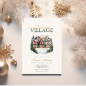 Er is een sneeuwig Baby shower in het dorp Kaart