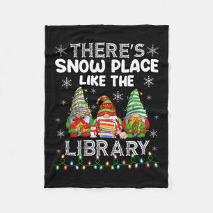 Er is een sneeuwplek zoals de bibliotheek Biblioth Fleece Deken