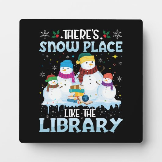 Er is een sneeuwplek zoals de kerstbibliotheek fotoplaat (Voorkant)