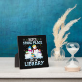 Er is een sneeuwplek zoals de kerstbibliotheek fotoplaat (Insitu)