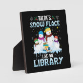 Er is een sneeuwplek zoals de kerstbibliotheek fotoplaat (Voorkant)