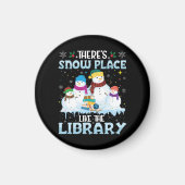 Er is een sneeuwplek zoals de kerstbibliotheek magneet (Voorkant)