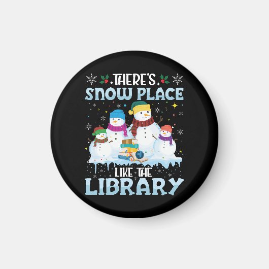 Er is een sneeuwplek zoals de kerstbibliotheek magneet (Voorkant)