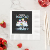 Er is een sneeuwplek zoals de kerstbibliotheek servet (Insitu)