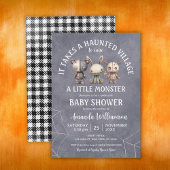 Er is een spookachtig Halloween Baby shower Kaart