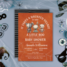 Er is een spookdorp Boo Halloween Baby shower