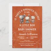 Er is een spookdorp Boo Halloween Baby shower Kaart (Voorkant)