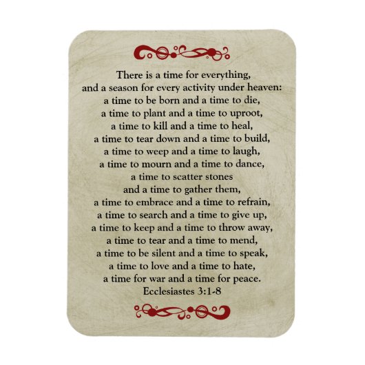 Er is een tijd voor alles- kijken magneet (Verticaal)