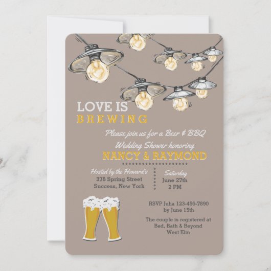 Er is een uitnodiging voor een tweedaagse bruiloft (Voorkant)