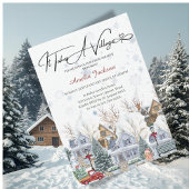 Er is een uitnodiging voor het Village Baby shower