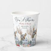 Er is een uitnodiging voor het Village Baby shower Papieren Bekers (Voorkant)