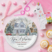 Er is een uitnodiging voor het Village Baby shower Papieren Bordje (Feest)