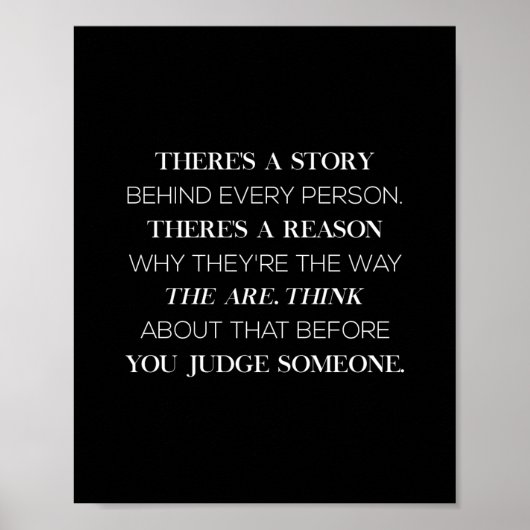 er is een verhaal achter elke persoon die een reas poster (Voorkant)