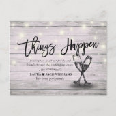 Er is een verschuiving van plannen om het huwelijk aankondigingskaart (Voorkant)